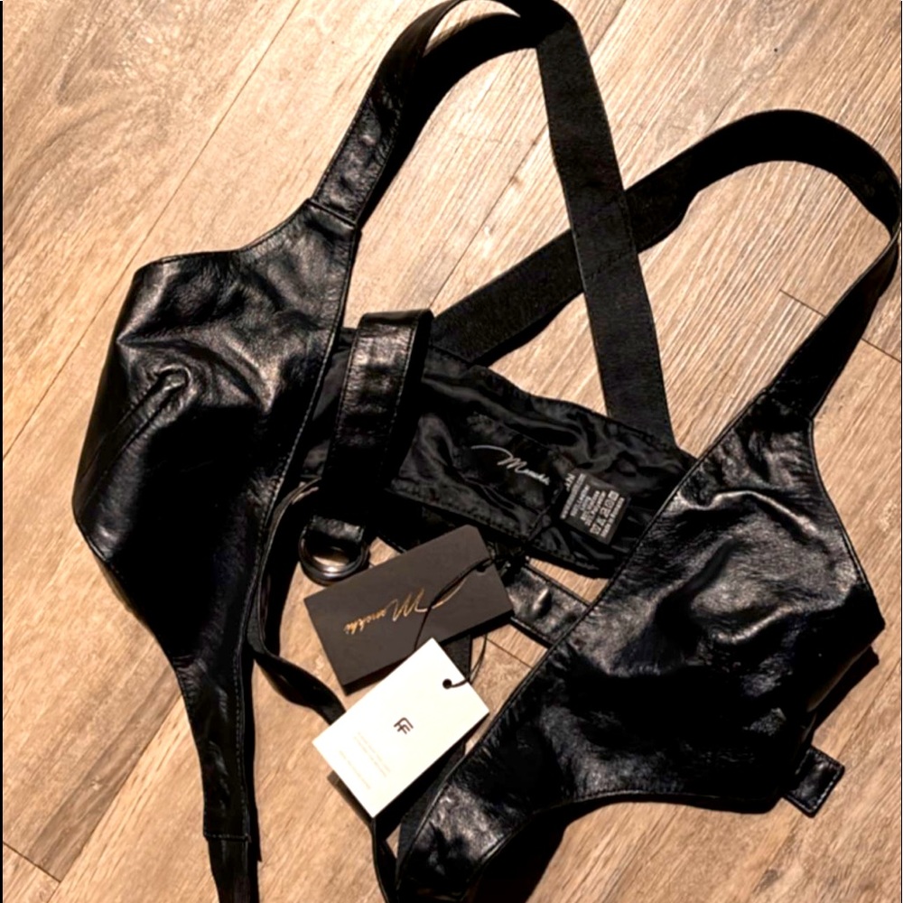 Manokhi Leather Bustier